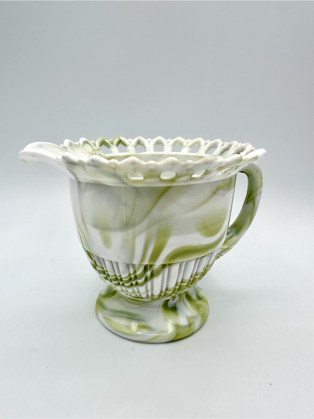Atterbury Antique Marbled Moss Agate Creamer
